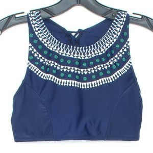 Womens Bikini Top Swimsuit Blue Medium L1